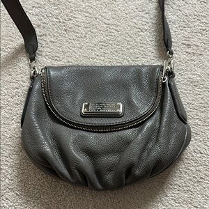 Marc Jacobs Gray Crossbody Bag with Silver Accents